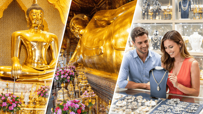 Golden Buddha, Mini Reclining Buddha & Gems Gallery Tour