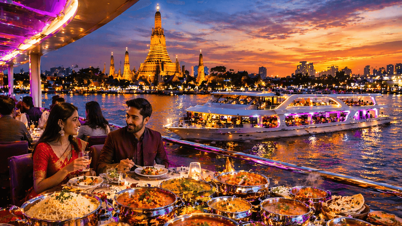 Chao Phraya Princess Indian Dinner Cruise Bangkok Night View
