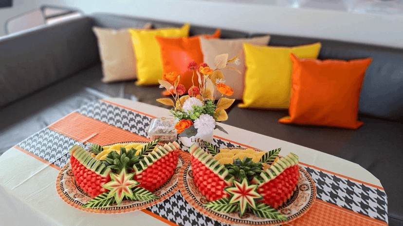 Veg And Non Veg Starter Snacks On Yacht Party Pattaya