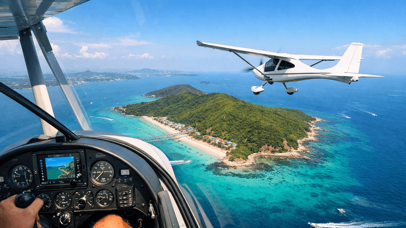 Koh Larn Scenic Flight From Pattaya Ultralight Aircraft